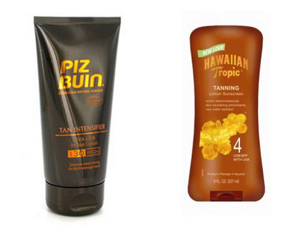 STAY SUN SMART AND TAN WHILE PROTECTING YOUR SKIN piz buin and hawaiian tropic