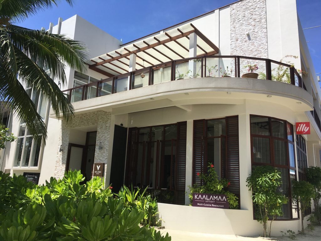 BEST PLACES TO STAY IN MAAFUSHI ISLAND MALDIVES velana hotel front