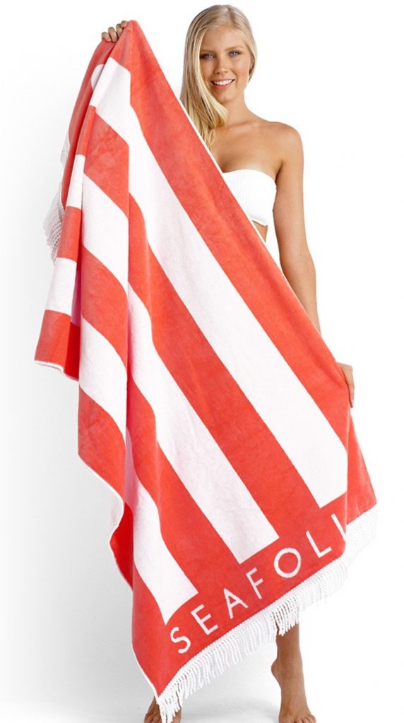 PAINT YOUR SUMMER HOLIDAYS RED FOR CHINESE NEW YEAR seafolly red and white stripes towel