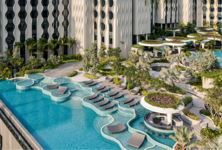 best luxury resorts and hotels in singapore the barracks pool deck pool ariel view