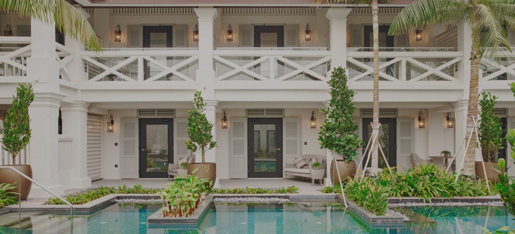 the barracks hotel sentosa poolside view of suites patio best luxury hotel in singapore