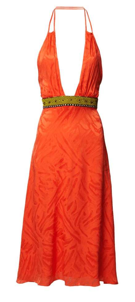 STAND OUT WITH MATTHEW WILLIAMSON BEACHWEAR orange dress
