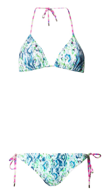 STAND OUT WITH MATTHEW WILLIAMSON BEACHWEAR floral tie side bikini