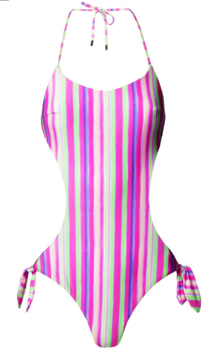 STAND OUT WITH MATTHEW WILLIAMSON BEACHWEAR striped swimsuit