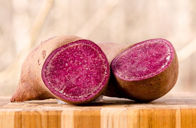 radiant skin smoothie bowl purple sweet potatoes