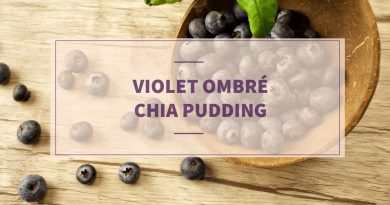 vioet ombre chia pudding with maqui