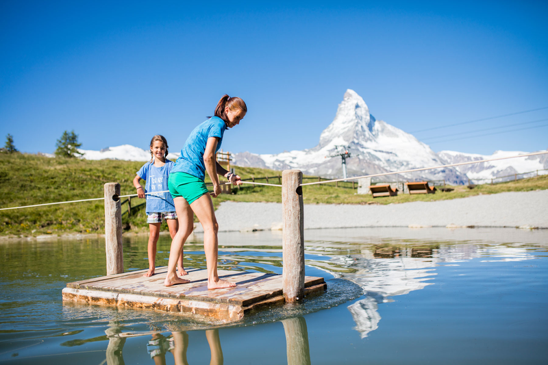 best-lakes-to-swim-in-switzerland-in-summer-lake-leisee-zermatt-childrens-raft