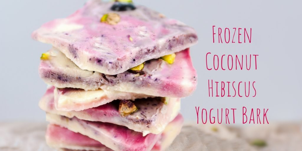 stack of frozen coconut yogurt bark pieces