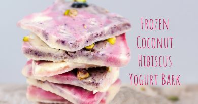 stack of frozen coconut yogurt bark pieces