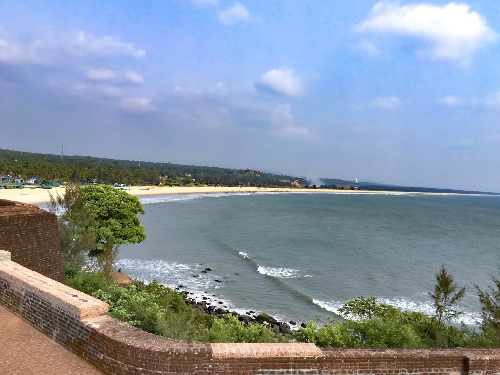 view of Bekal Fort Beach from the fort