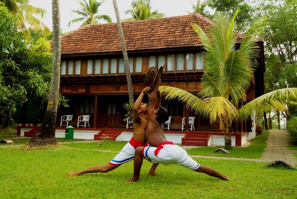 warriors demonstrating the kalari martial art