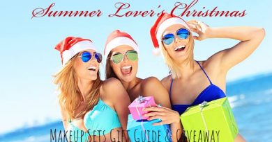 makeup sets for summer lovers christmas gift guide group of women on beach with santa hats and presents