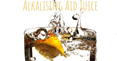 alkaline aid juice recipe cover photo with lemon splashed into a glass of water