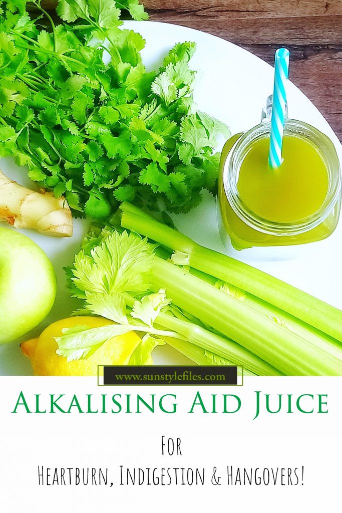 Alkaline Aid Juice Recipe for Heartburn, Indigestion and hangovers #juice #rawfood #rawjuice #healthyrecipe #healthydrink #juicing 