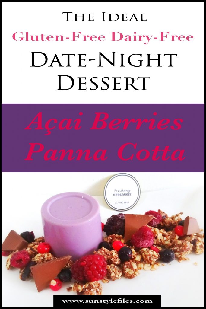 Acai Berries Panna Cotta Recipe #glutenfree #vegan #dairyfree #guiltfreedessert #rawfood #dessertrecipes #superfood