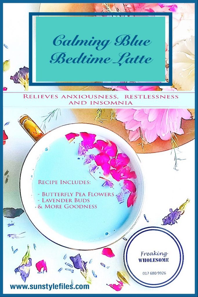 Calming Blue Bedtime Latte #latte #bluetea #flowertea #healthyrecipe #naturaltea #bluelatte #summerdrink