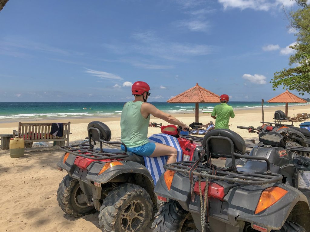 ATV tour on quads by the beach at Bintan