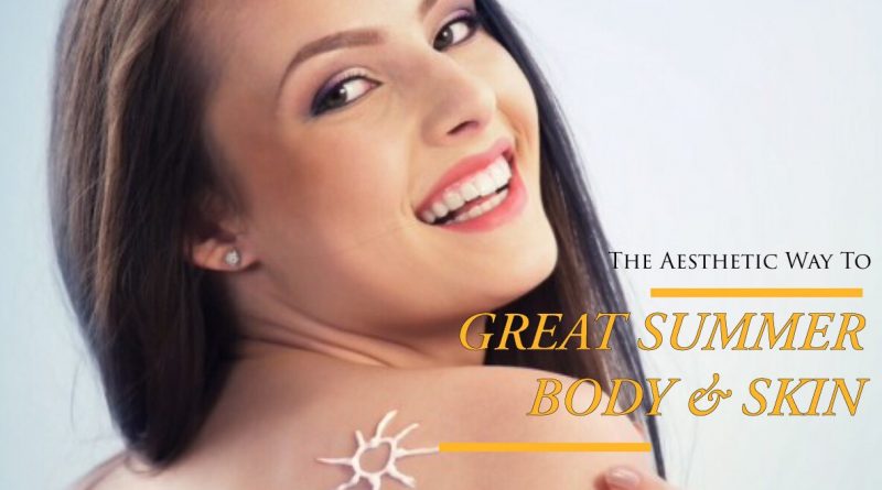 malaysia's top aesthetic clinic for great summer skin with woman and sunscreen on back