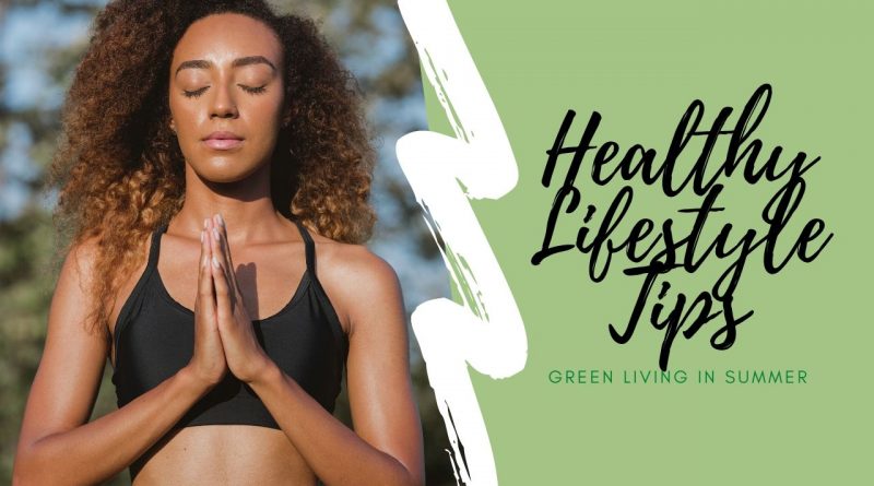 woman with curly hair yoga namaste in black sports bra crop top healthy living tips