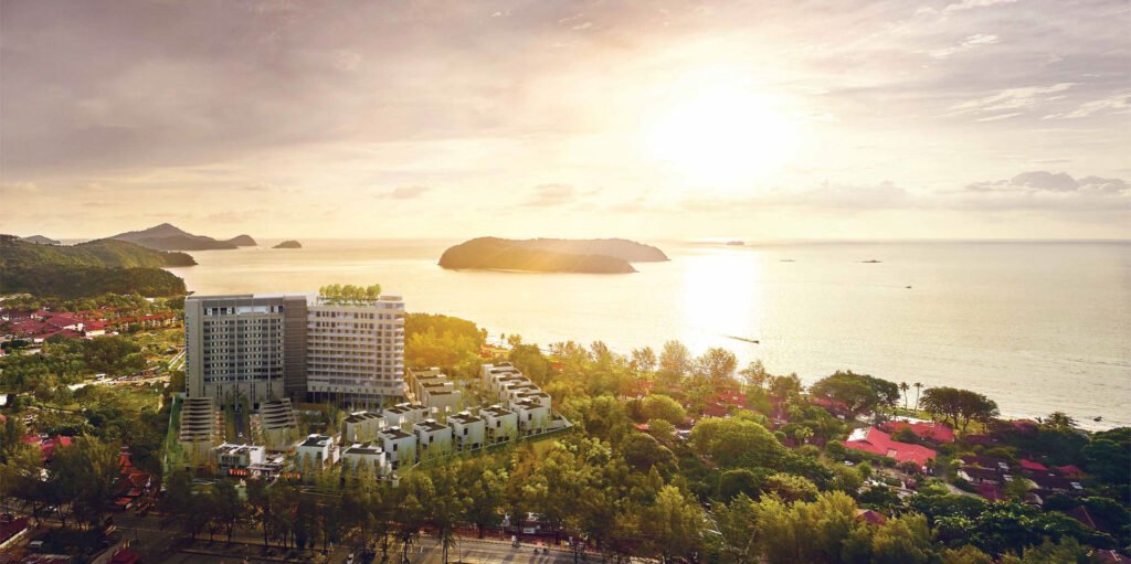lavanya residences aerial view over the sea