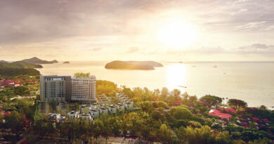 lavanya residences aerial view over the sea